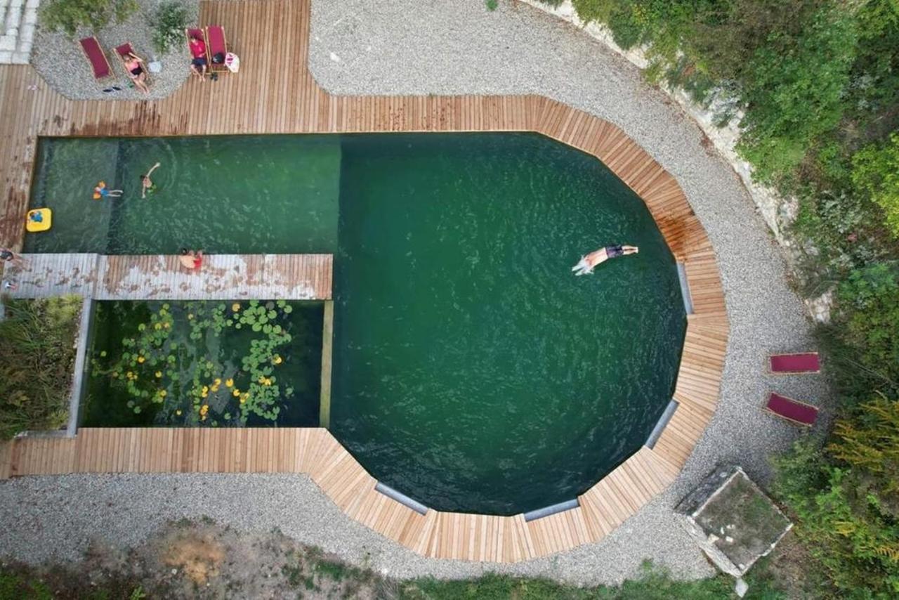 Grand Gite Les Cabanes De Fallot Pour 19 Personnes - Piscine Naturelle L'isle-Bouzon Екстериор снимка